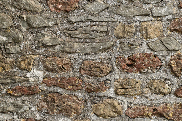 Natural stone blocks at a supply yard