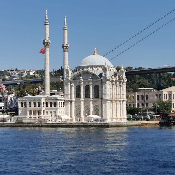 Ortaköy mosque on the bosphorus strait in istanbul