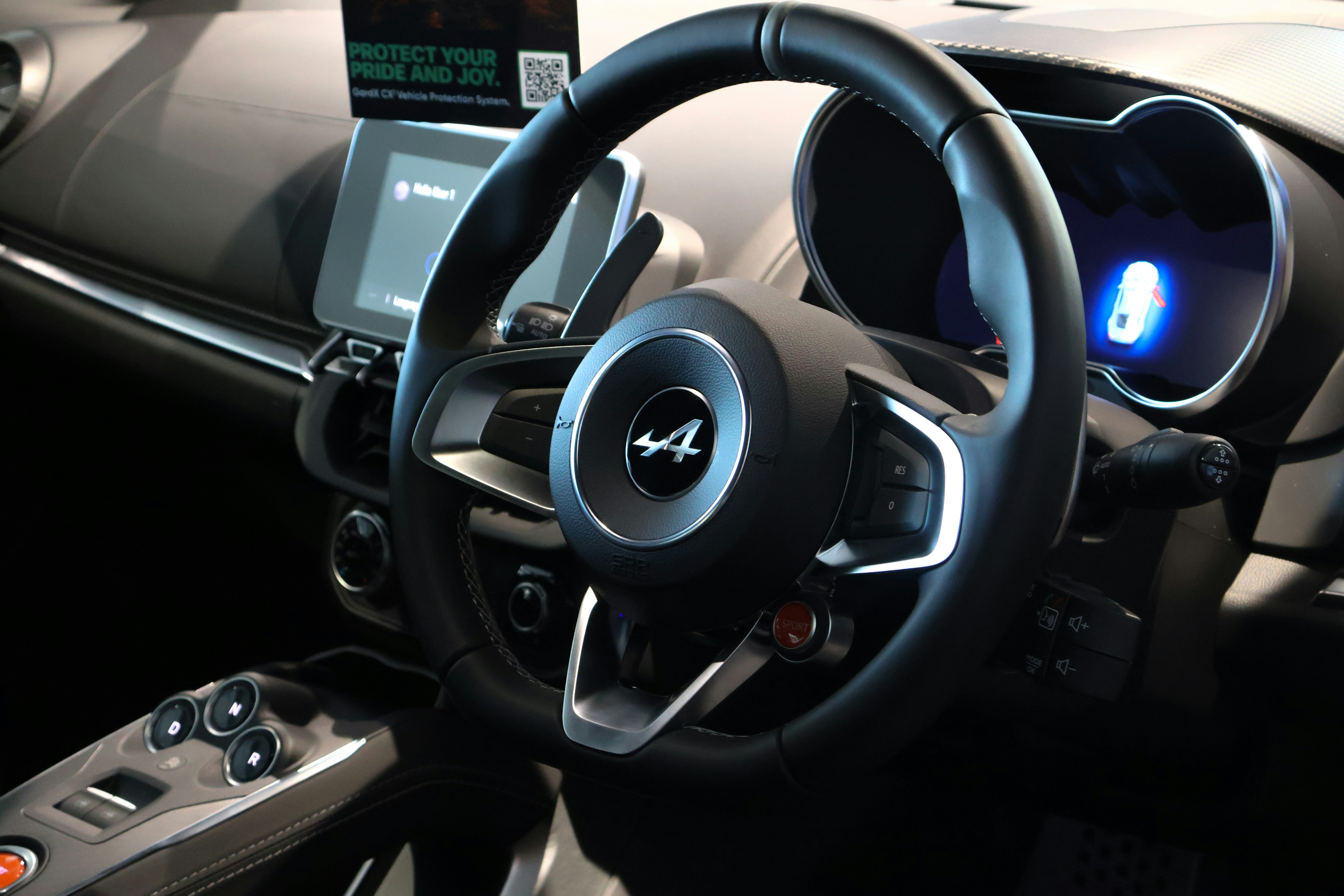 Interior view of a modern car's dashboard
