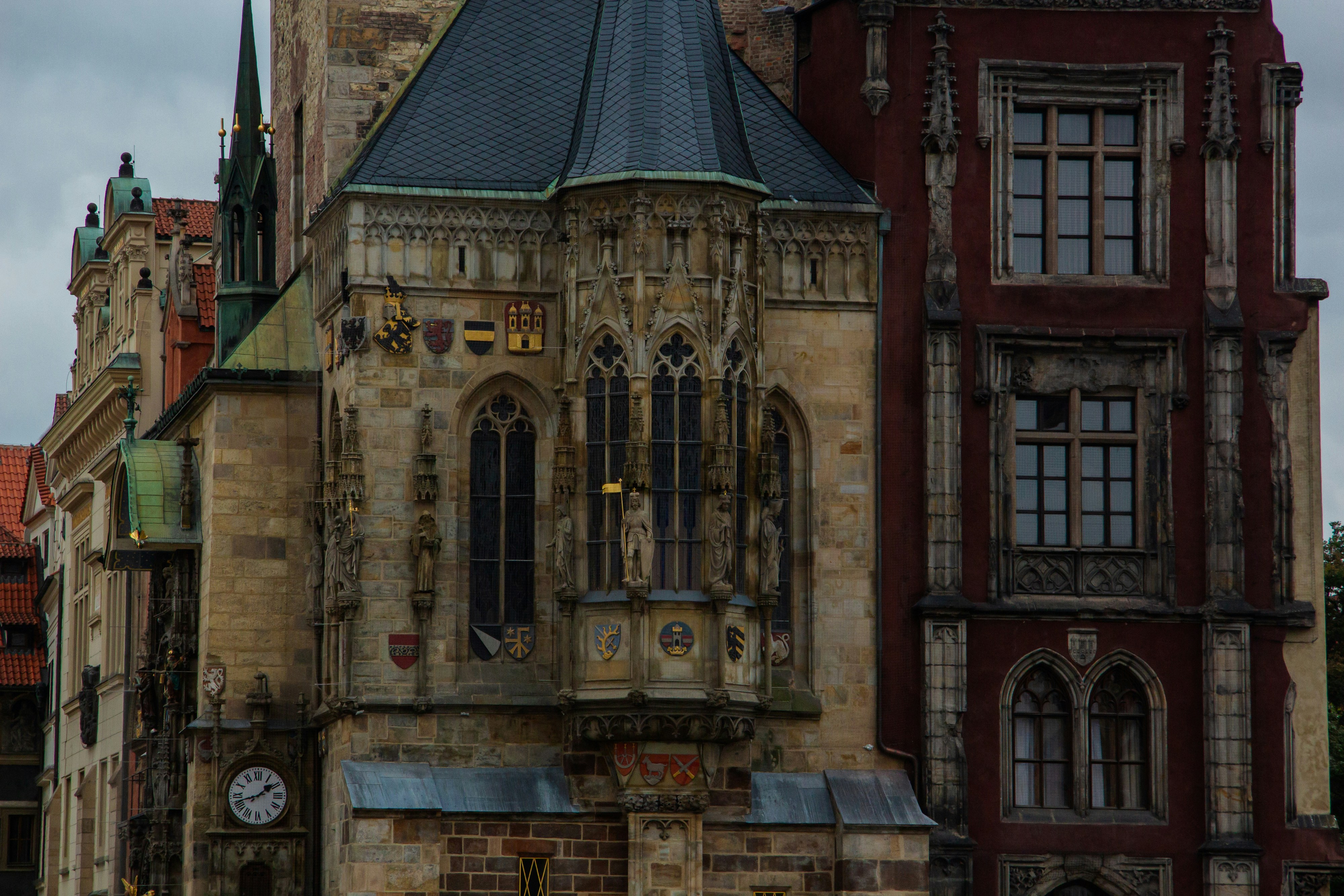 Ornate gothic building facade with detailed stonework