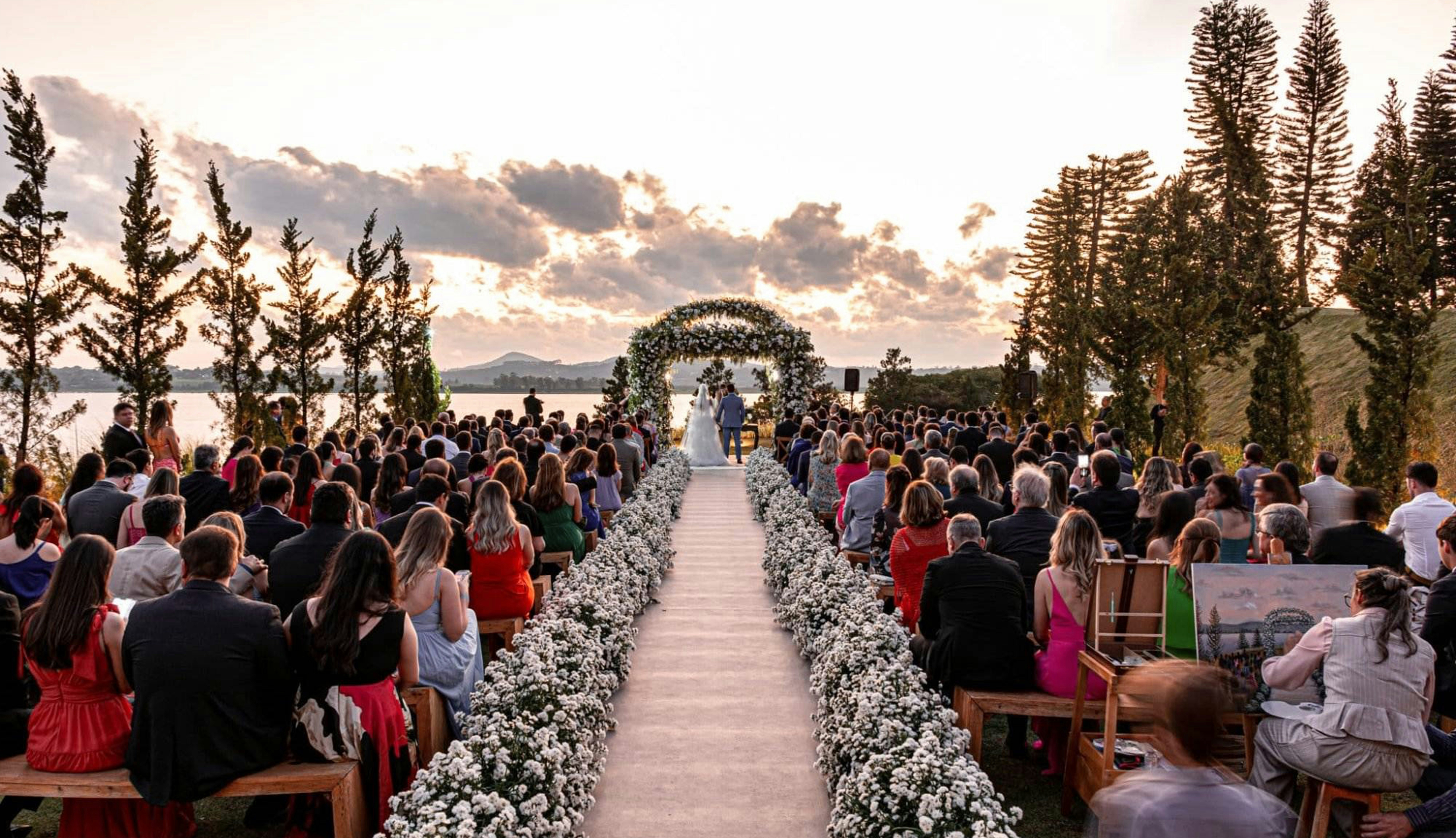 Wedding arch and ceremony decor