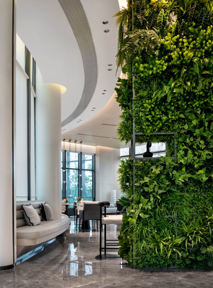 Zelená stěna living wall kancelář Praha