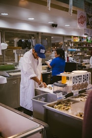 Opening oyster with shucking knife