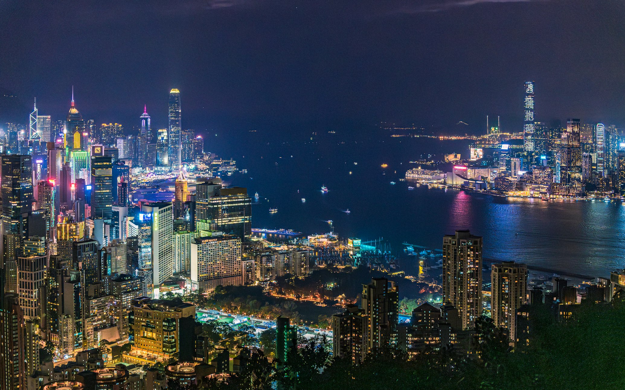 Hong Kong Victoria Harbour Night