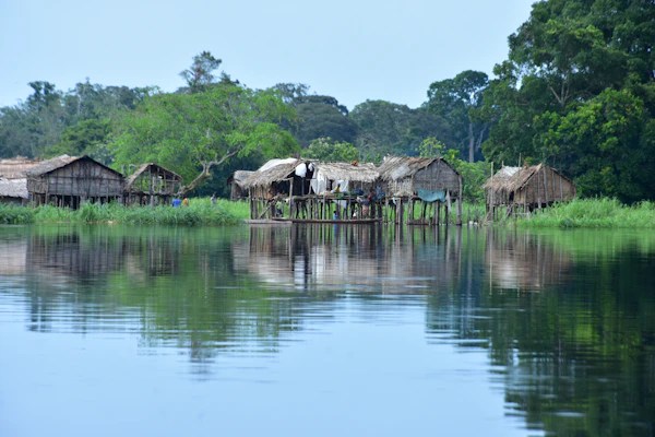 Ganvié stilt village on Lake Nokoué in Benin, West Africa