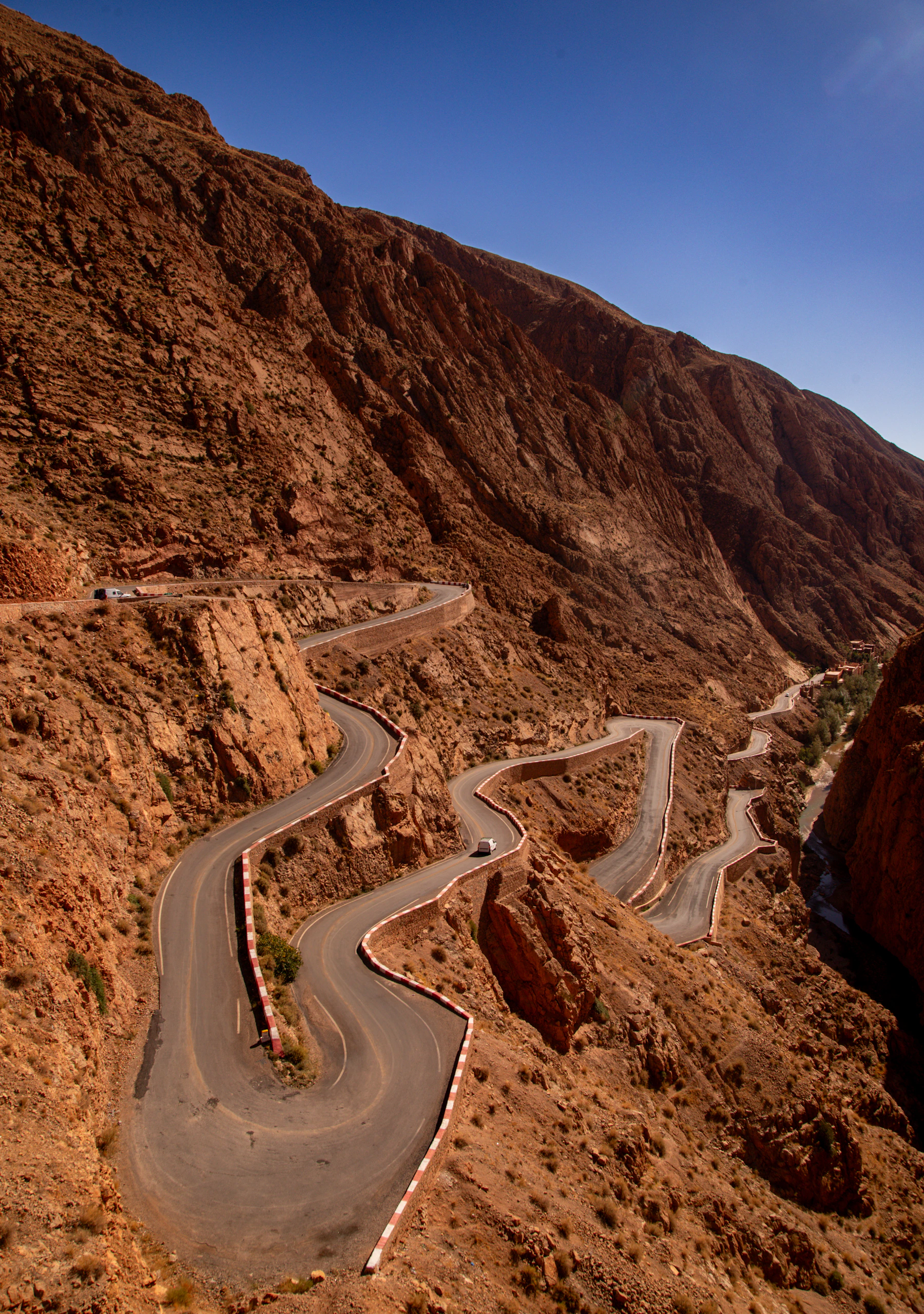 Scenic mountain road in the Dades region of Morocco