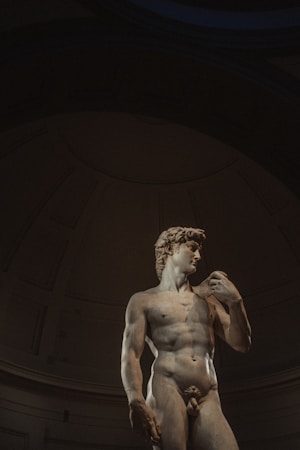 Marble statue of Hermes, the trickster god of crossroads and messenger of the Olympians
