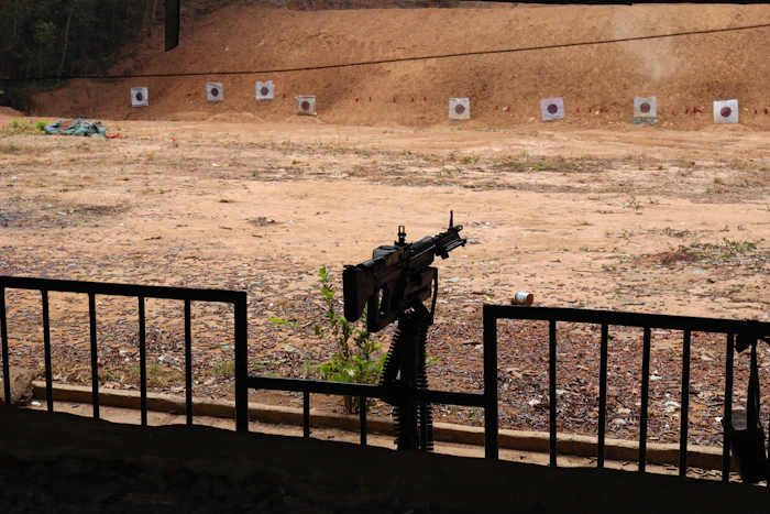 Arma en galería de tiro
