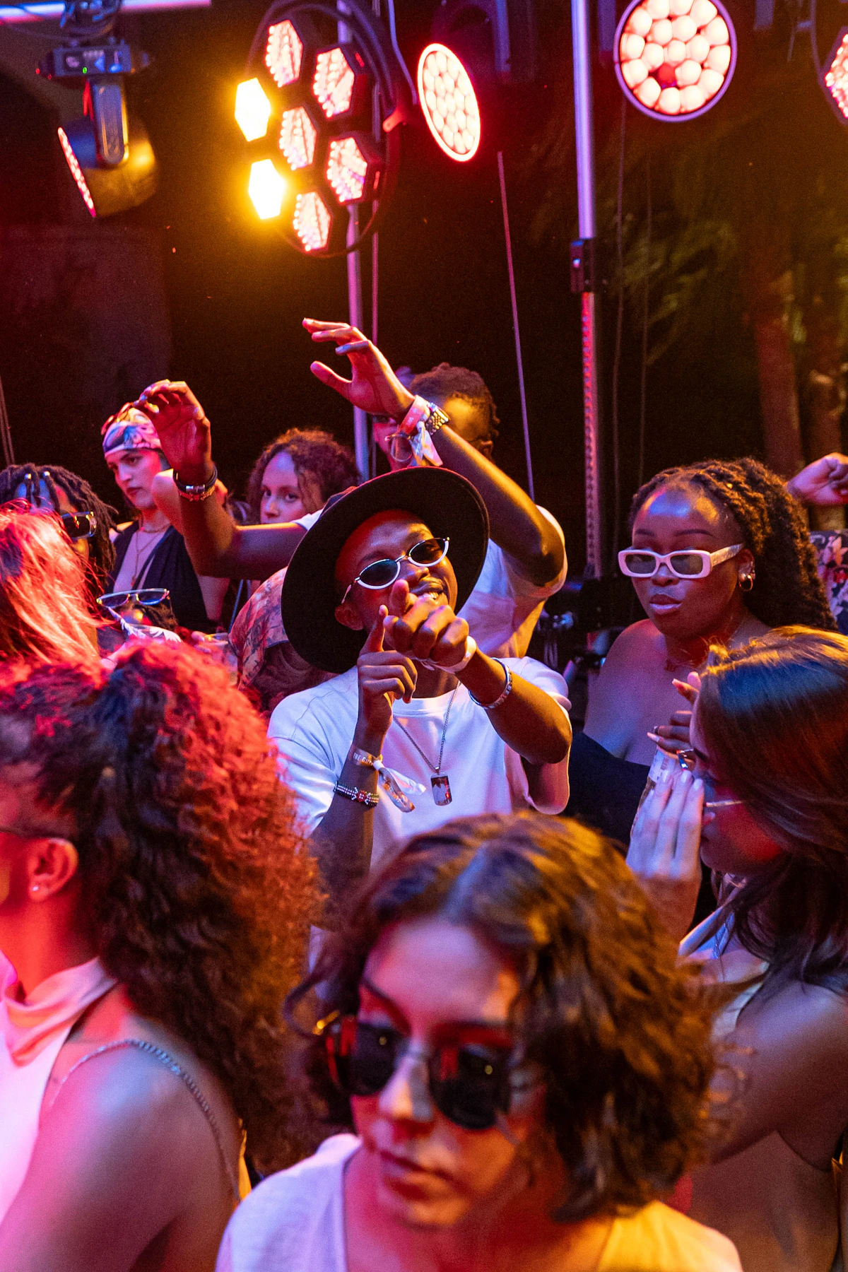 People dancing at an outdoor concert