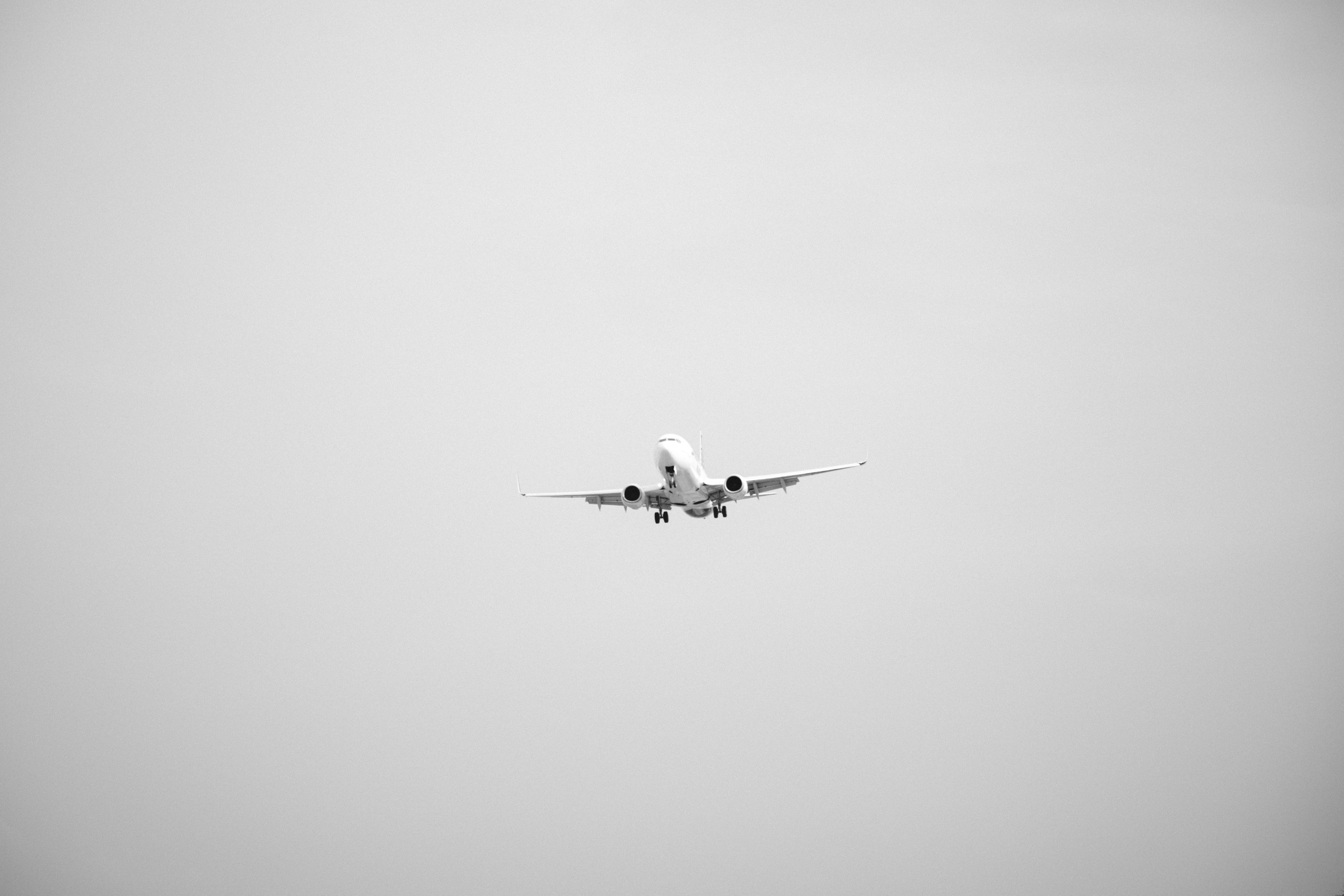 Airplane in clear sky