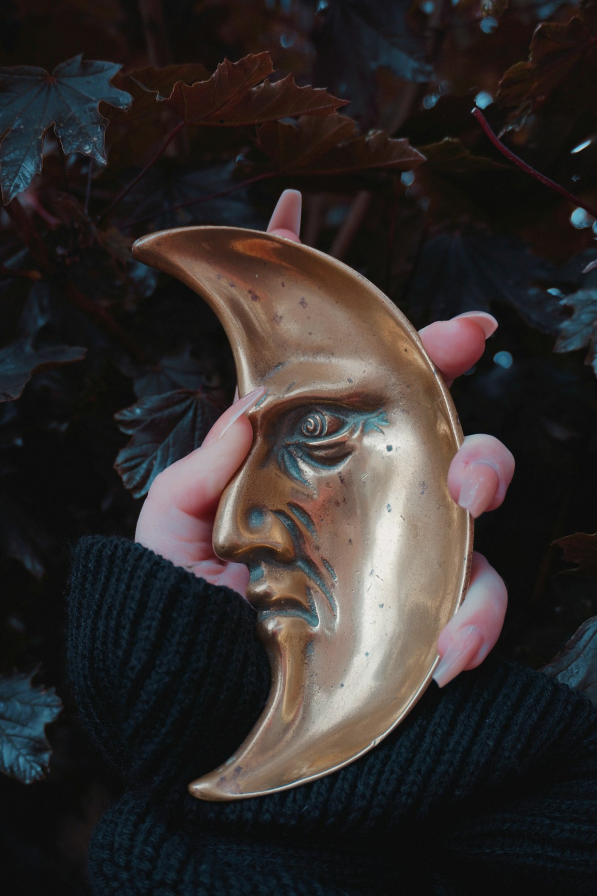 Brass Crescent Locket