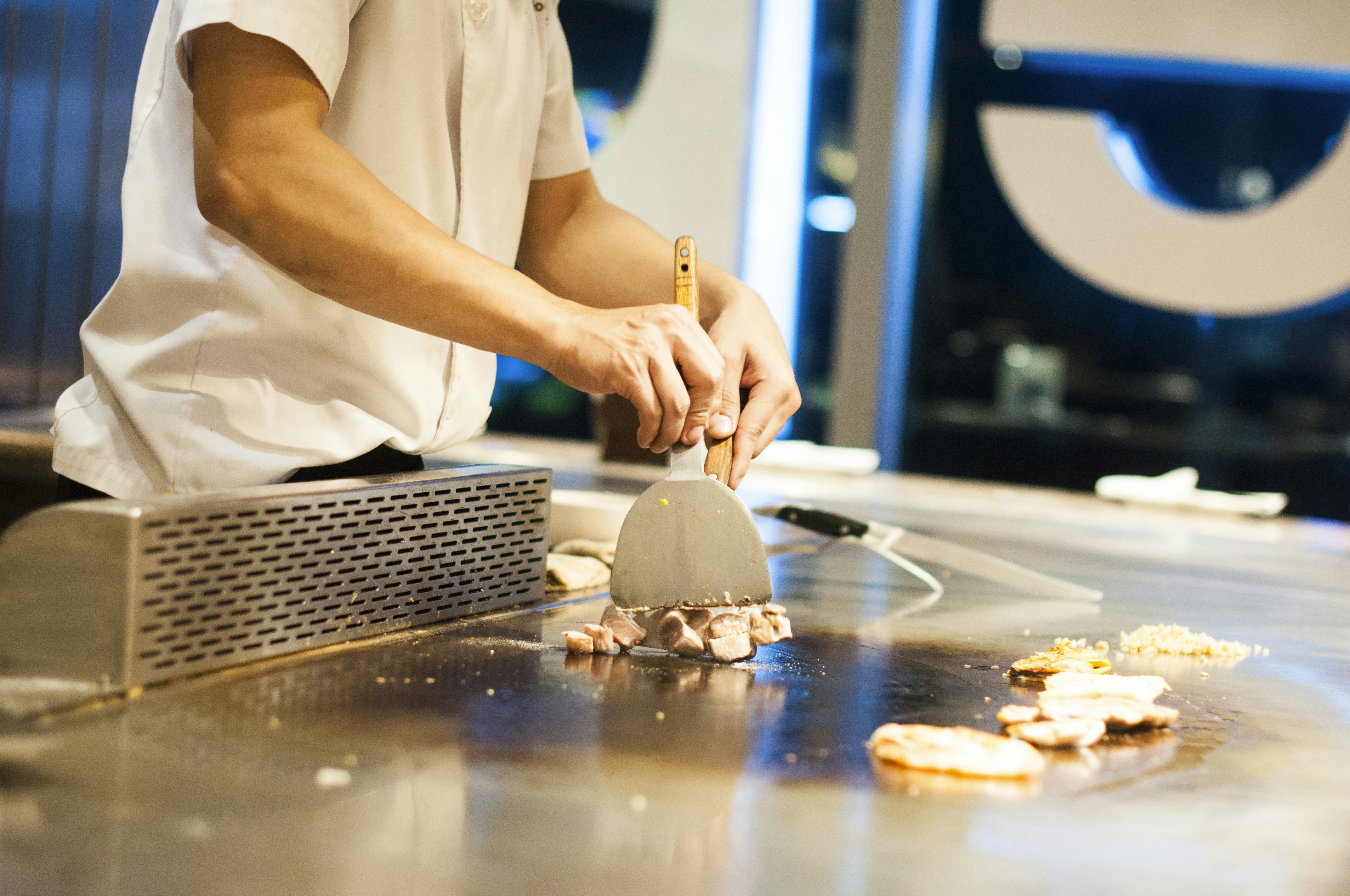 Professional chef workspace