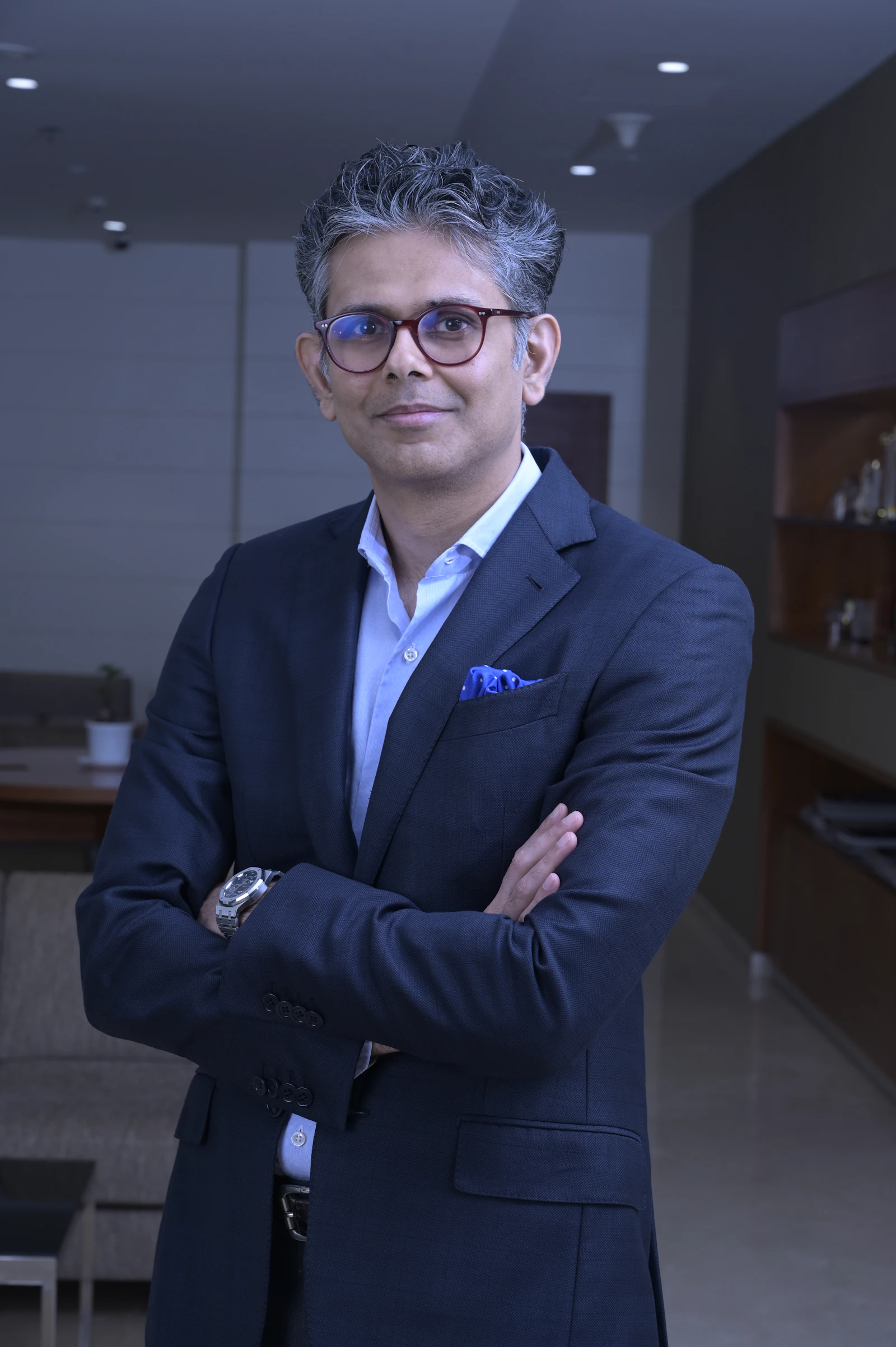 An Indian managing director in his office