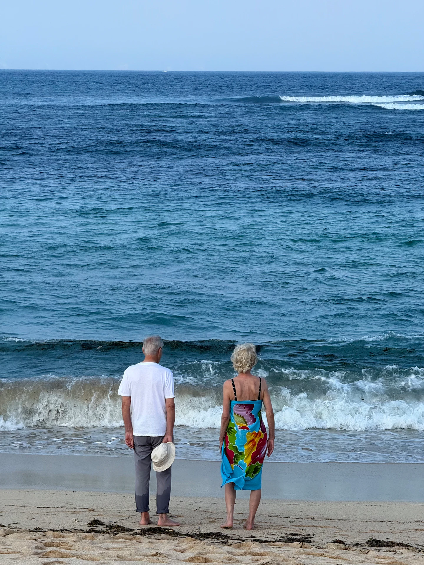 Retired couple on the beach