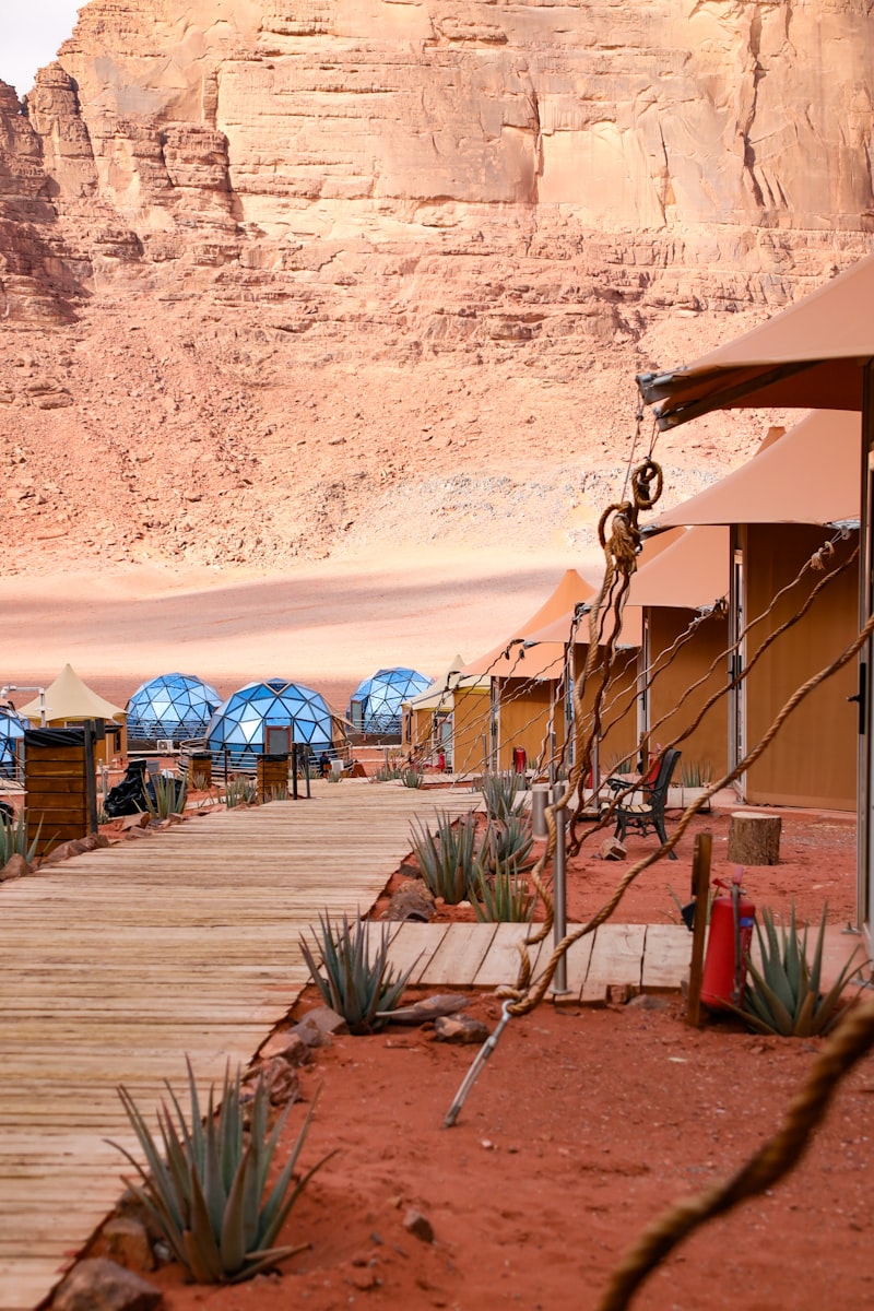 Safari tent interior