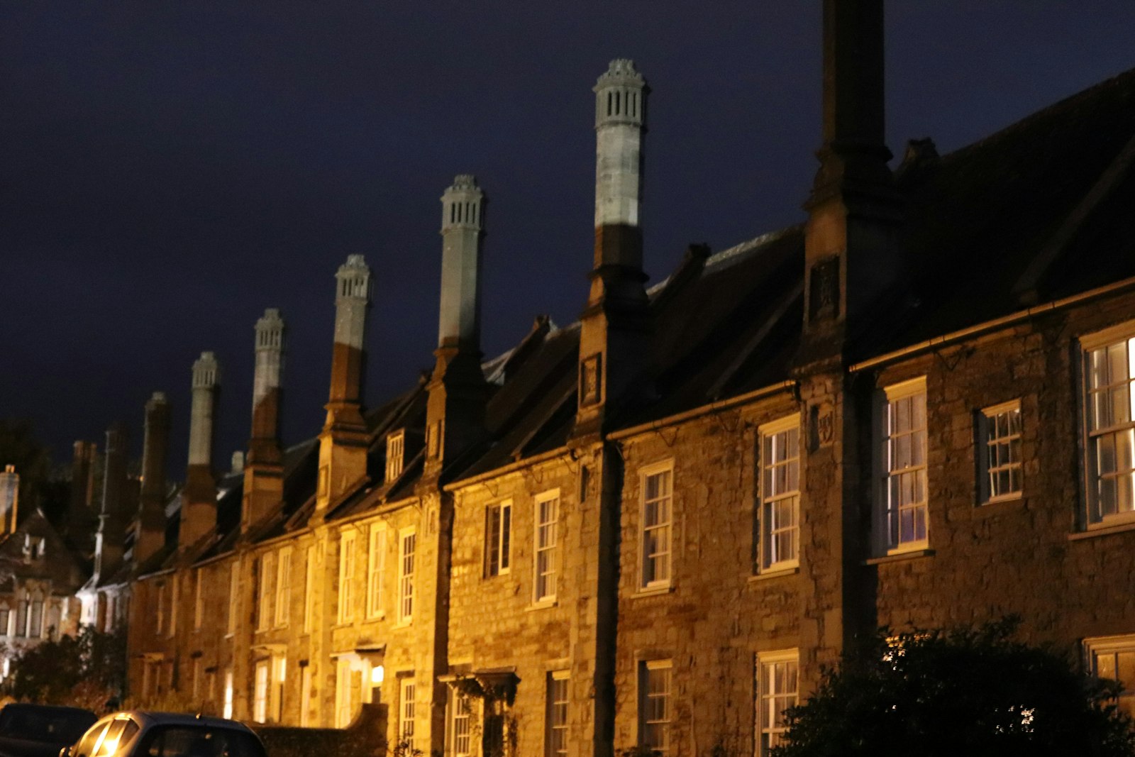 Leeds terrace at dusk