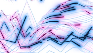 Abstract lines and graphs with blue and pink hues