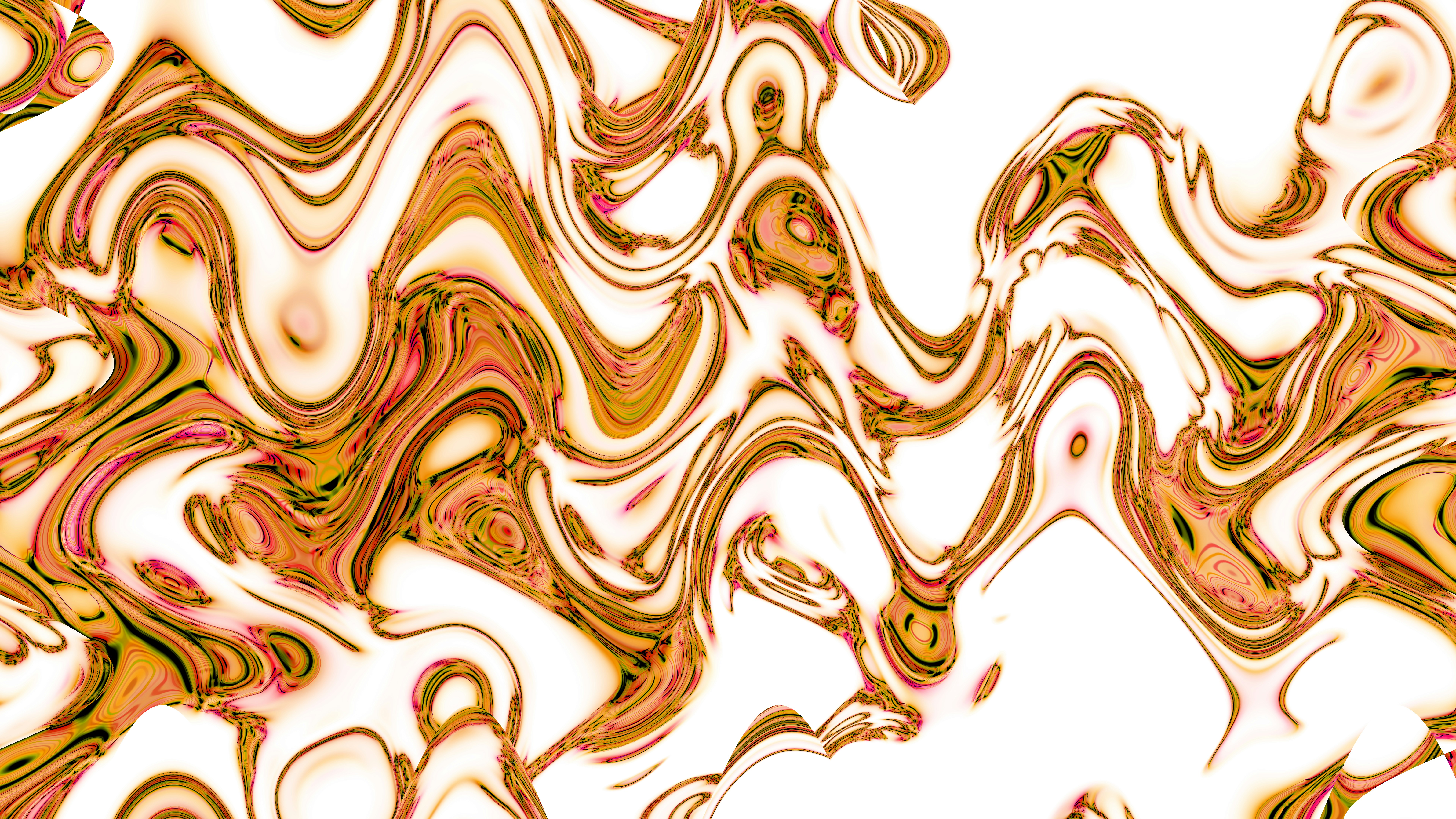 Abstract wavy pattern with orange and white colors