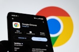 Google chrome app displayed on a smartphone screen.