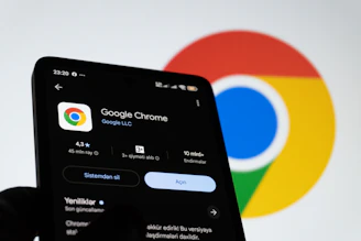 Google chrome app displayed on a smartphone screen.