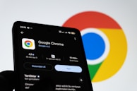 Google chrome app displayed on a smartphone screen.