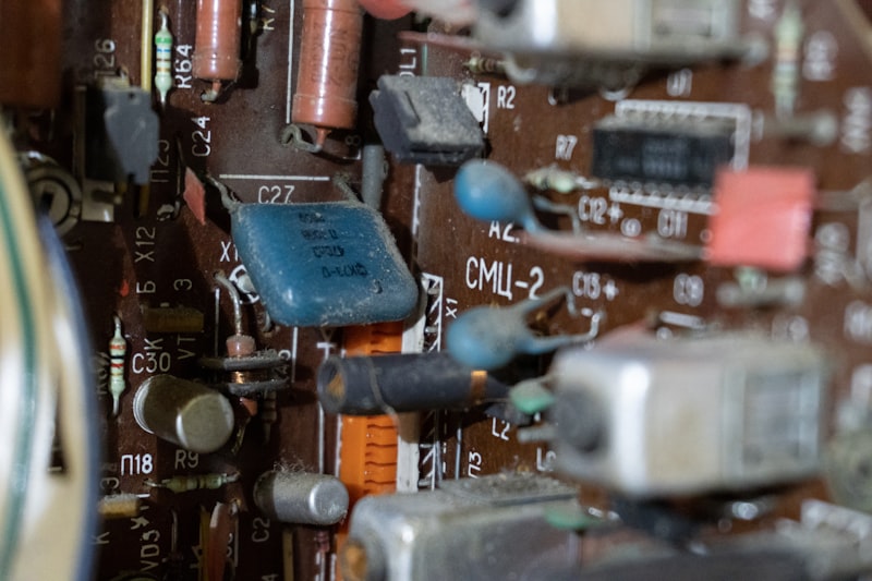 Detail einer elektronischen Leiterplatte