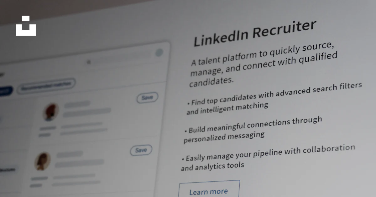 Linkedin Rps Linkedin recruiter talent platform interface photo – Free Technology ...