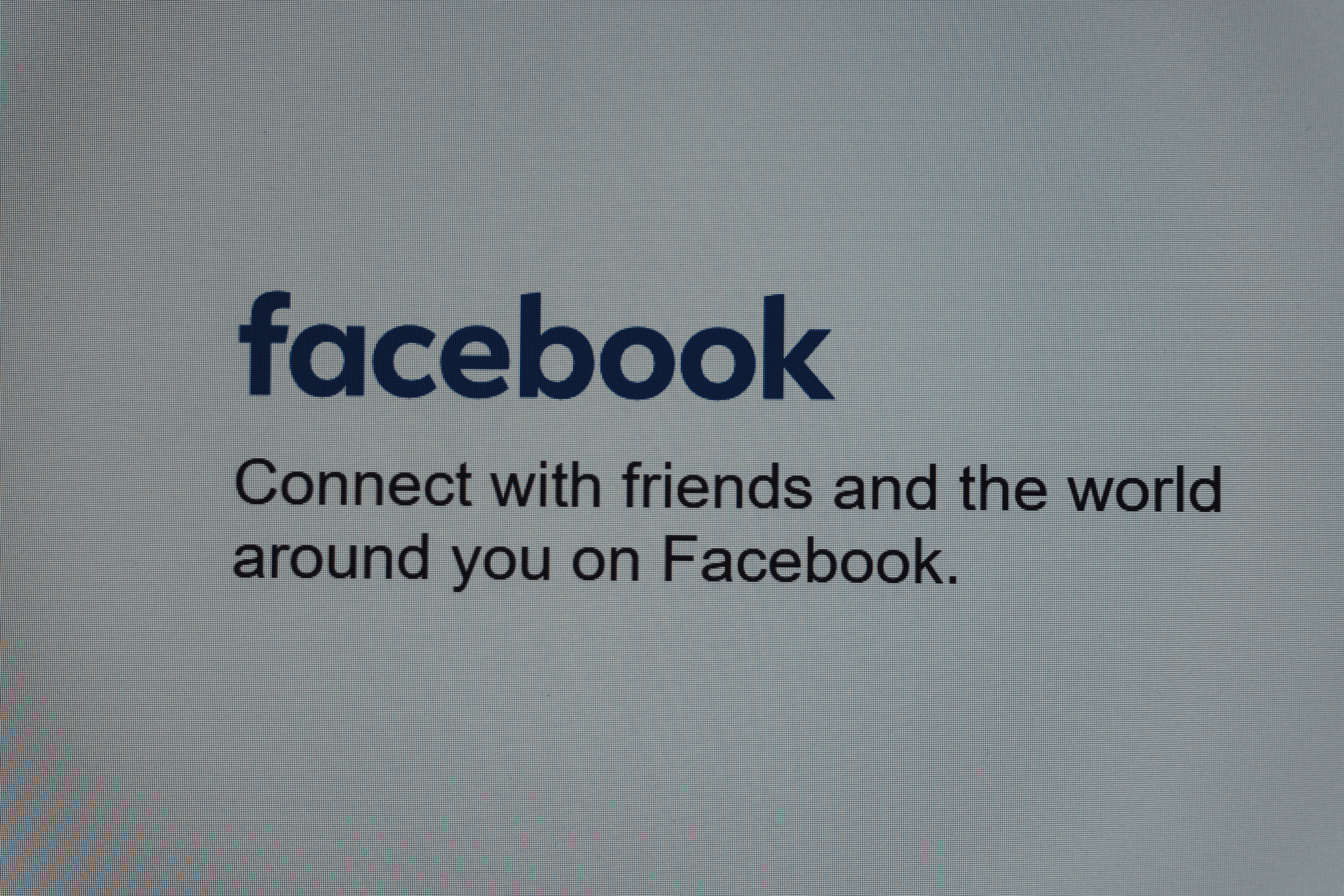 Facebook logo with tagline connect with friends tagline