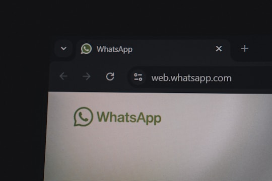 Whatsapp web interface on a computer screen