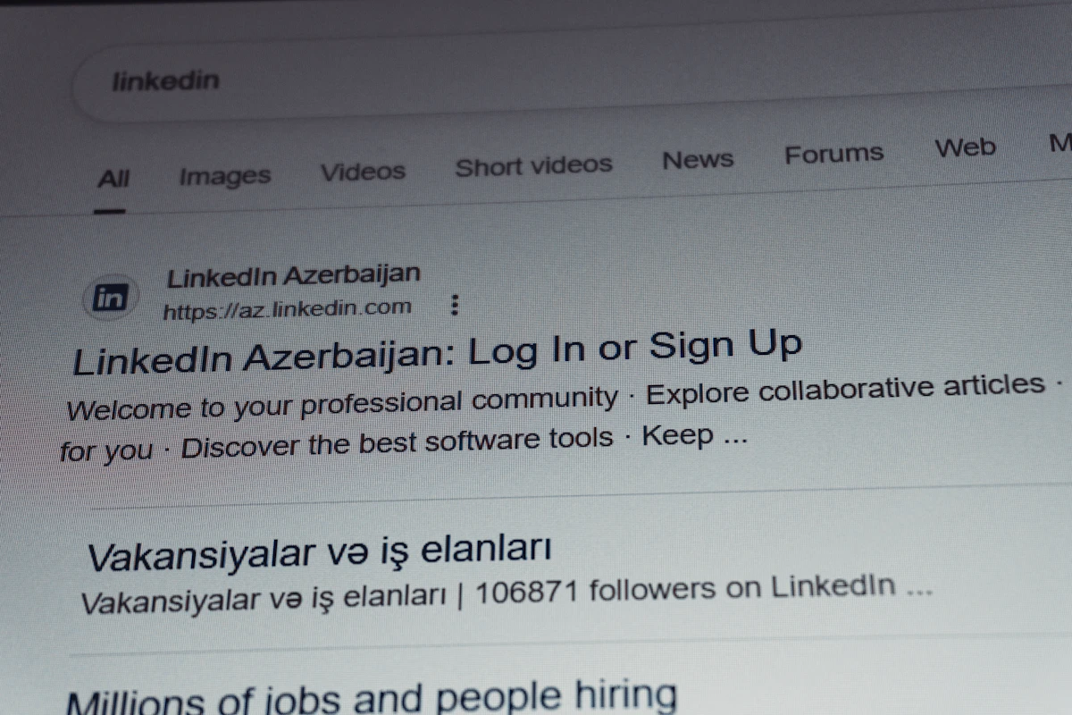 Linkedin azerbaijan login or sign up page