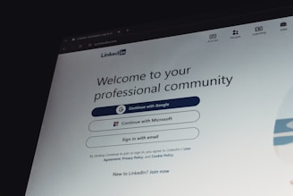 Linkedin login screen with sign-in options