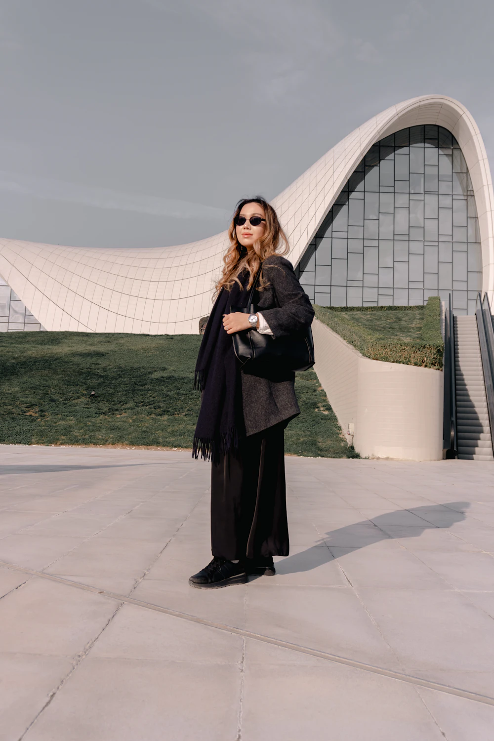 Black Wide-Leg Trousers