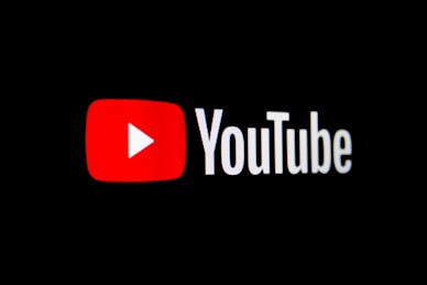 Youtube logo on a black background