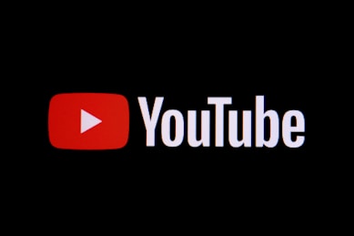 The youtube logo on a black background