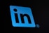 The linkedin logo on a dark background
