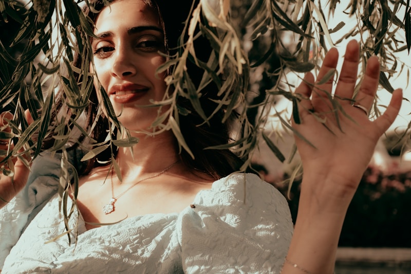 mysterious woman with natural beauty