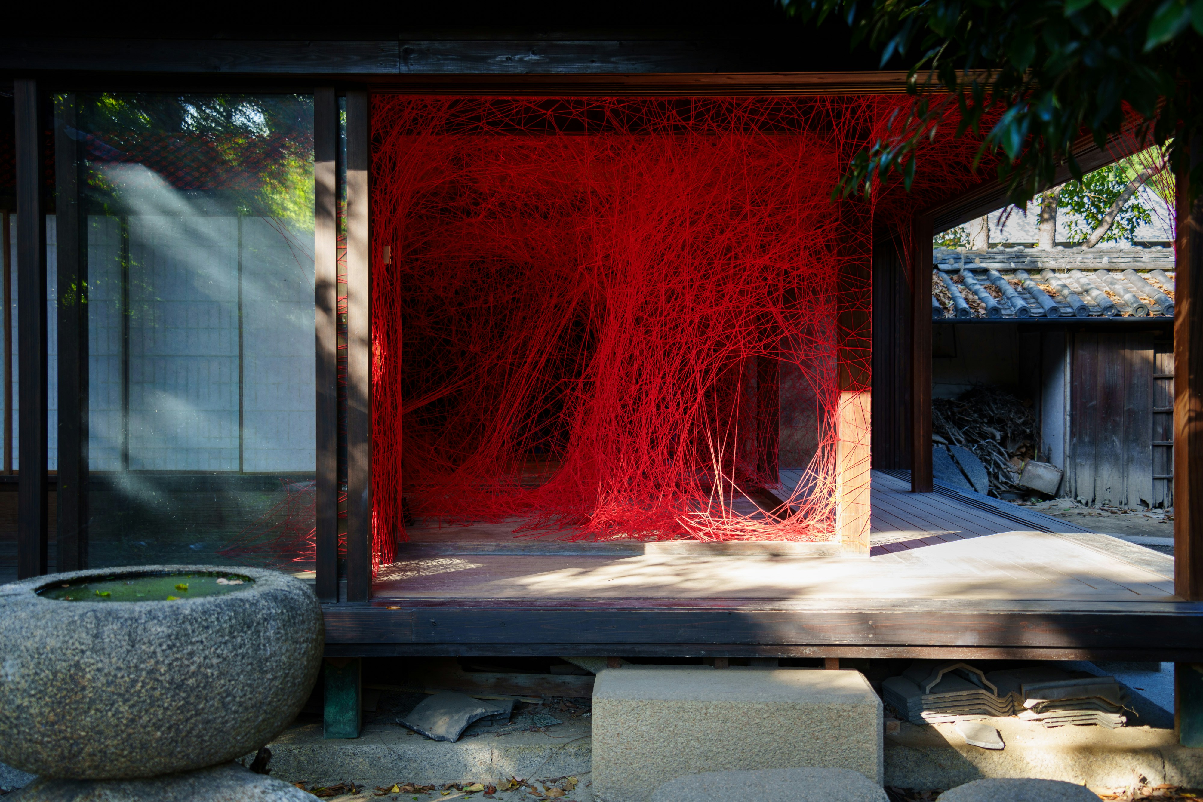 bright red Tozan Keikakusho submission box at Japanese trailhead