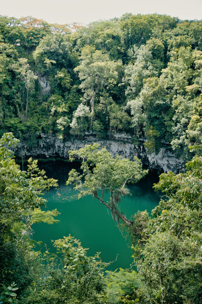 The striking subterranean lake landscape of Los Tres Ojos National Park