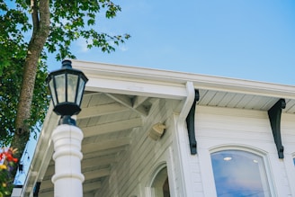 Home gutter cleaned in Acton