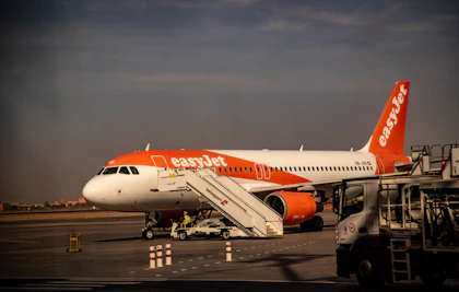Avión en el aeropuerto de Marrakech