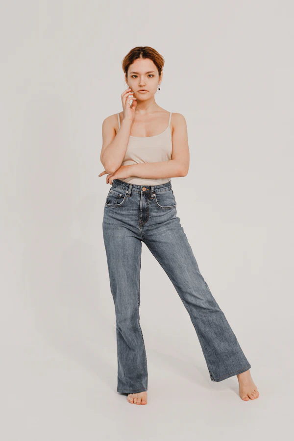 Jean mom taille haute