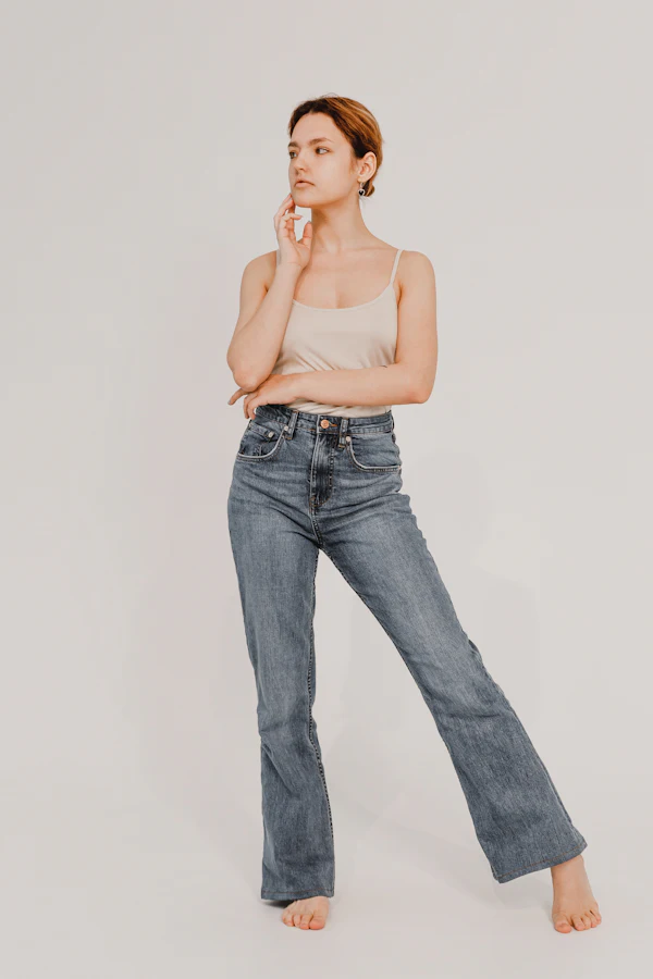 Jean flare blanc