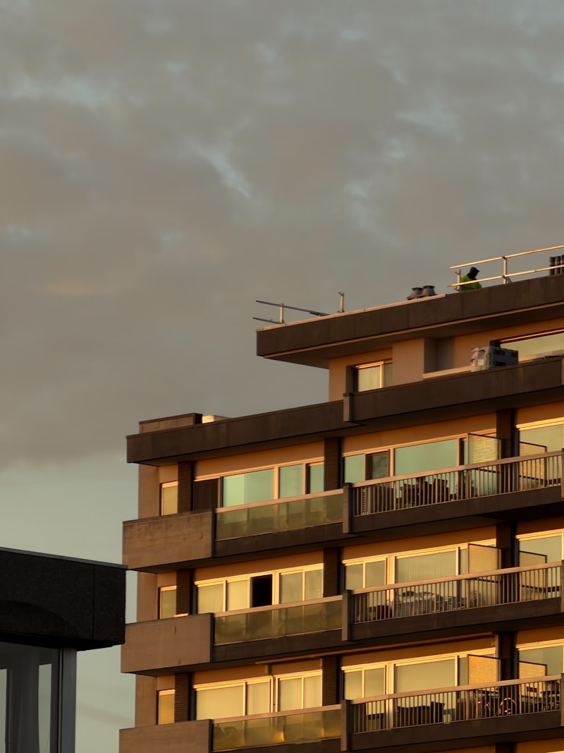 Modern apartment building