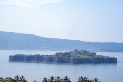 Fortress on an island surrounded by water