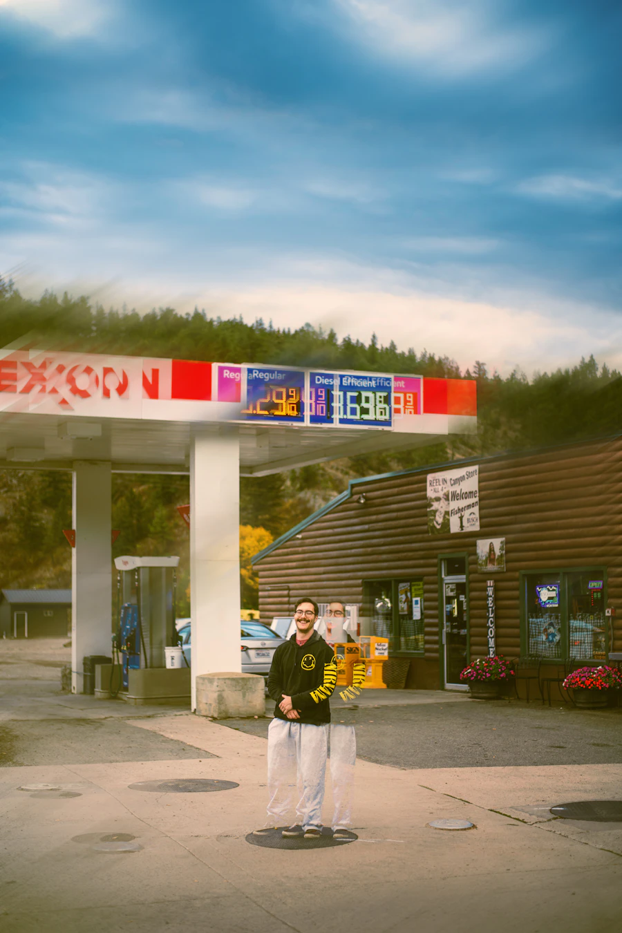 Petrol station service area