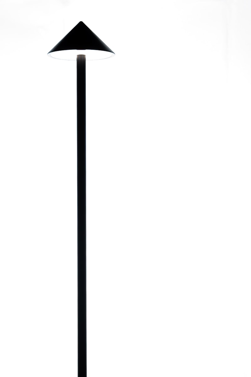 Modern outdoor lamp post detail