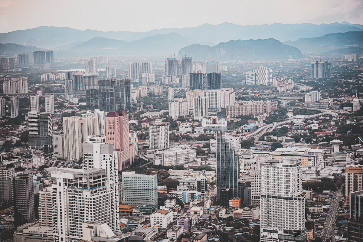 Kuala Lumpur skyline with towers