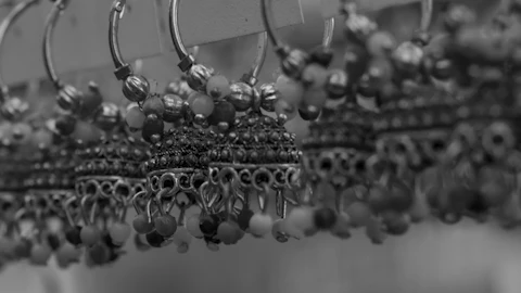 Oxidised Jhumka Earrings
