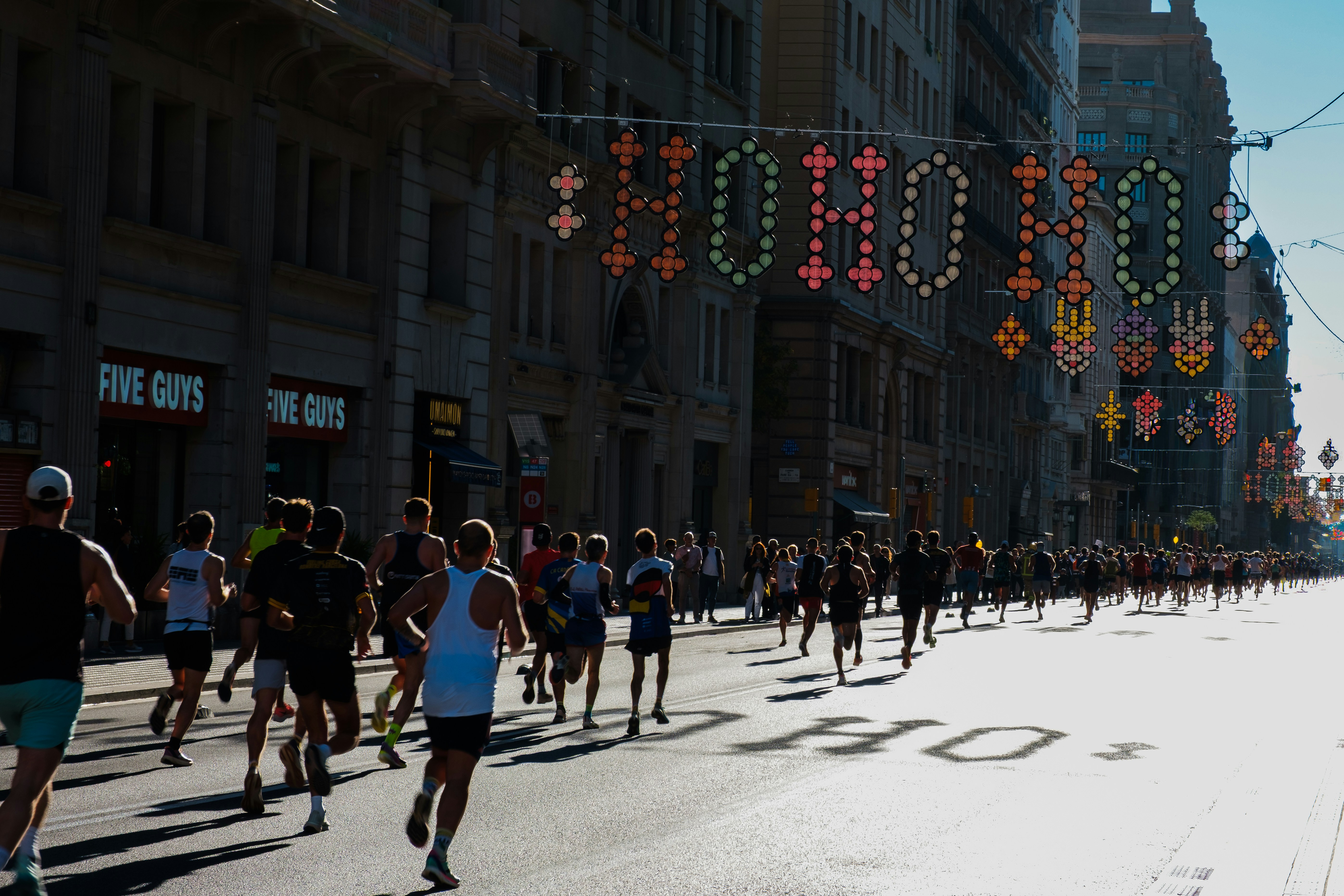 Street race with decorations