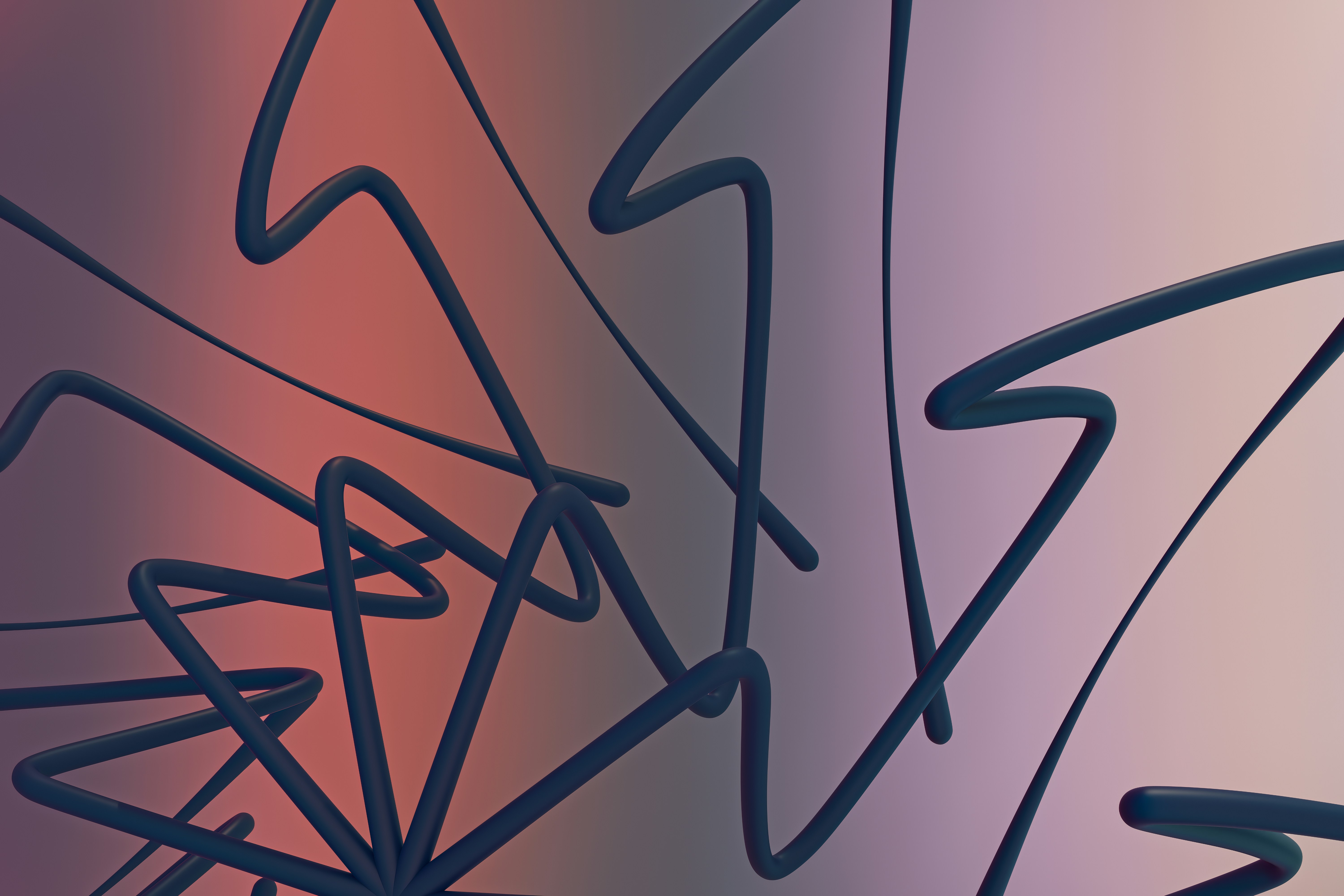 Dark abstract lines on a gradient background